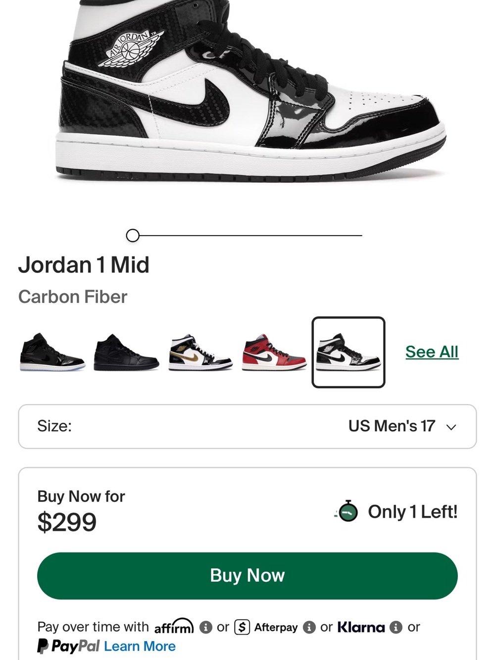 Jordan 1 Mid Sneakers - Black & White